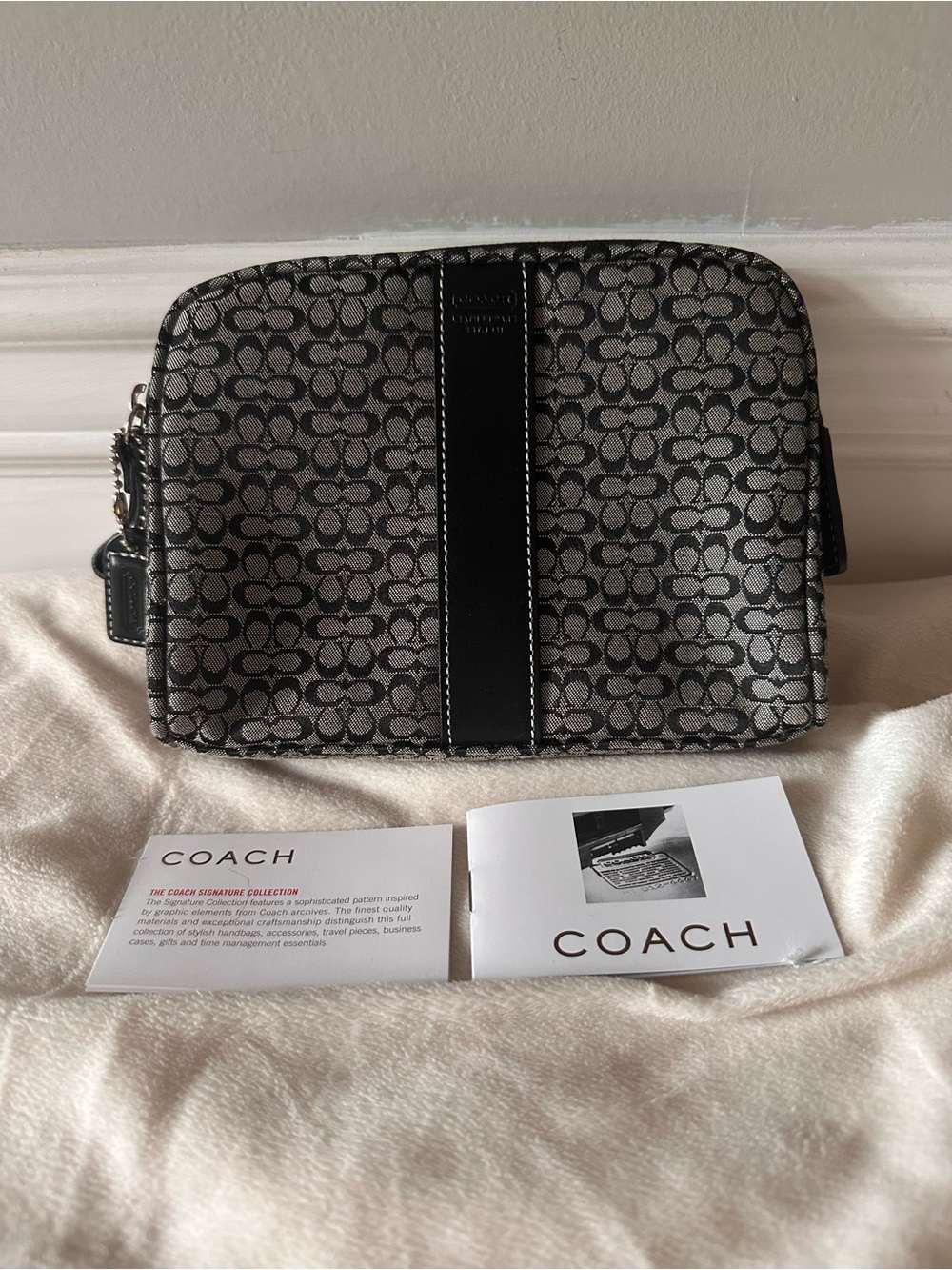 Vintage Coach signature c cosmetic bag
